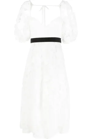 For Love And Lemons Marlene heart-embroidery midi dress