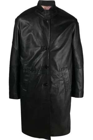 Zadig & Voltaire Macari buttoned leather coat