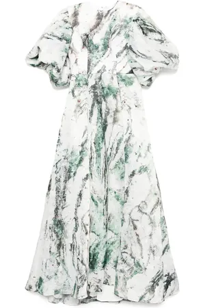 Saiid Kobeisy Printed gazar maxi dress