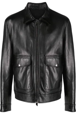 SALVATORE SANTORO Leather zip-up jacket