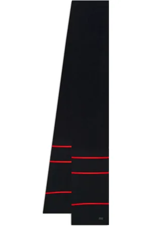 Salvatore Ferragamo Logo-patch two-tone striped scarf