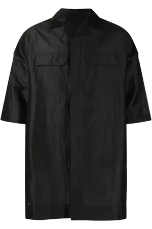 Rick Owens Shimmer-finish short-sleeved shirt