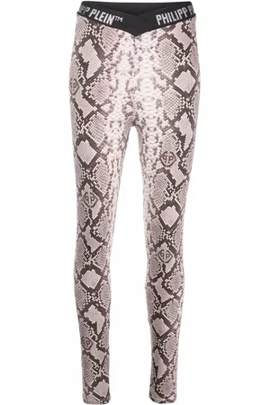 Philipp Plein Snakeskin-print leggings