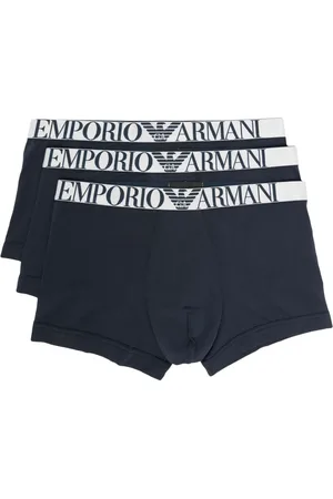 Emporio Armani Logo-waistband cotton briefs (pack of three)