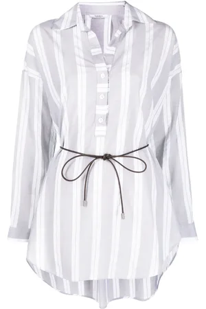 PESERICO SIGN Oversized stripe-print shirt