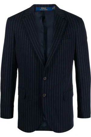 Ralph Lauren Logo-patch pinstripe blazer