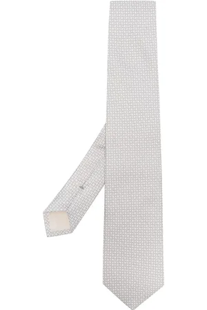 D4.0 Graphic-print silk tie