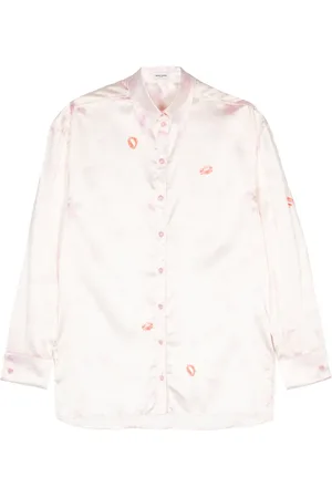 Sonia by Sonia Rykiel Lipstick-print satin shirt