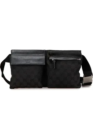 Gucci 2000-2015 GG Canvas Double Pocket belt bag