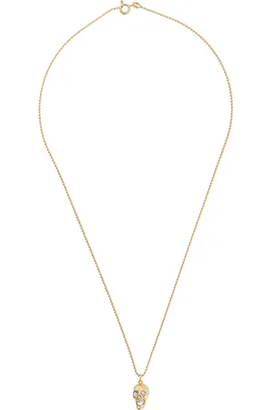 TRUE ROCKS Two tone skull pendant necklace