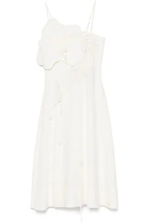 Farm Rio Floral-appliqué midi dress