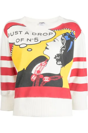 CHANEL 2001 Mademoiselle print sweatshirt