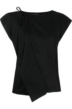 Lee Mathews Tie-fastening asymmetric cotton top