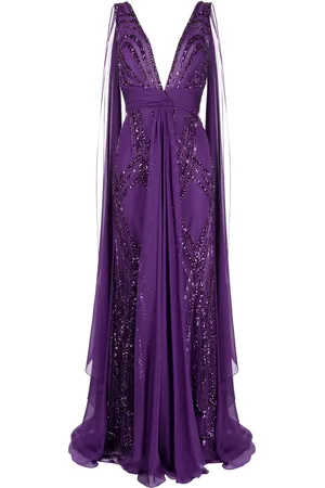 Zuhair Murad Beaded silk blend gown