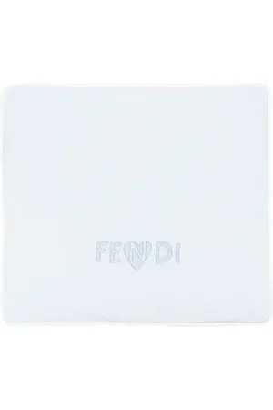 Fendi Embroidered-logo square blanket