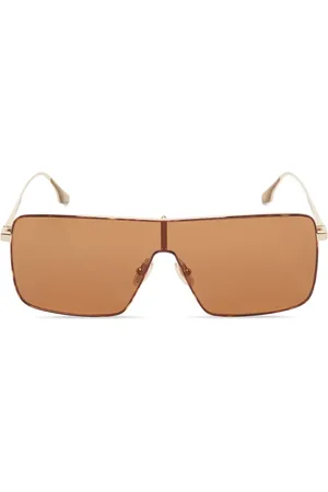 Victoria Beckham Logo-engraved shield-frame sunglasses