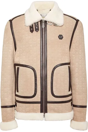 Philipp Plein Monogram shearling jacket