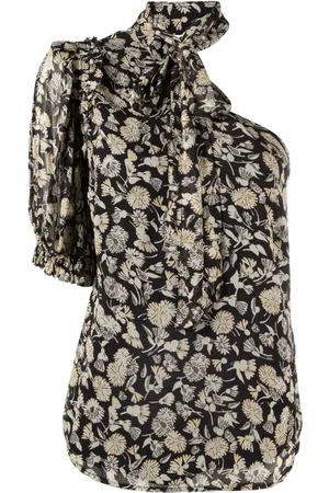 Ralph Lauren Floral-print one-shoulder blouse