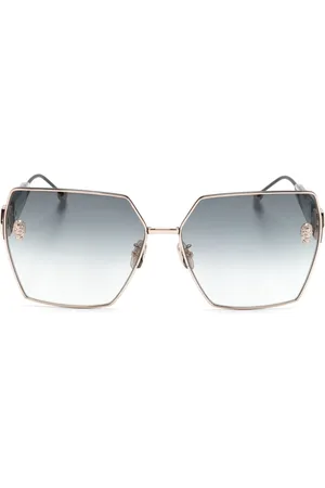 Philipp Plein Skull-appliqué oversize sunglasses
