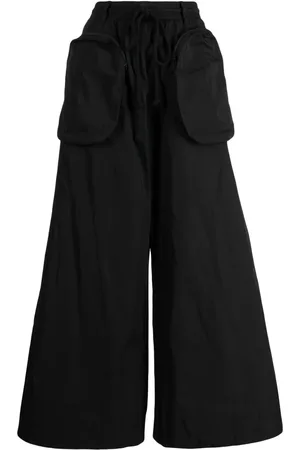MELITTA BAUMEISTER Oversized-pockets wide-leg trousers