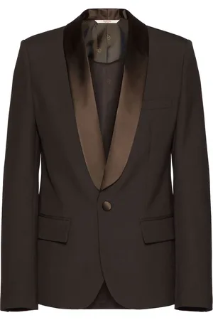 VALENTINO GARAVANI Contrasting-lapels single-breasted blazer
