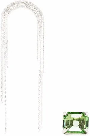 WOUTERS & HENDRIX Chain-link crystal-embellished earrings set