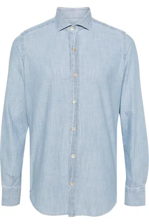 ELEVENTY Buttoned chambray shirt
