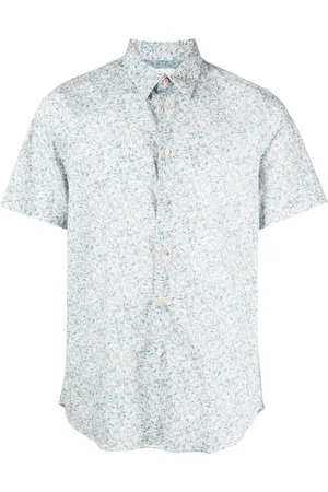 Paul Smith Graphic-print stretch-cotton shirt