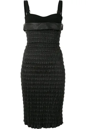 Proenza Schouler Smocked leather dress