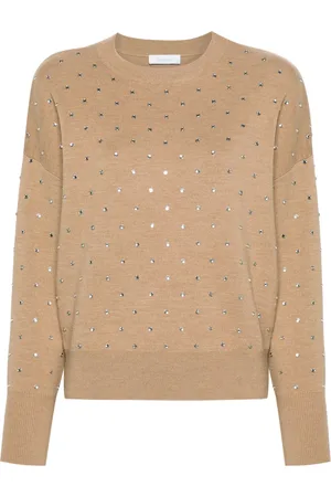 Paco rabanne Crystal-embellished wool jumper