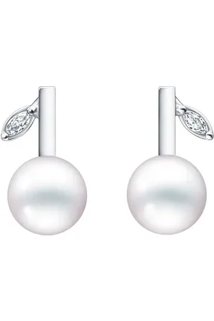 Tasaki 18kt white gold Kugel pearl and diamond earrings