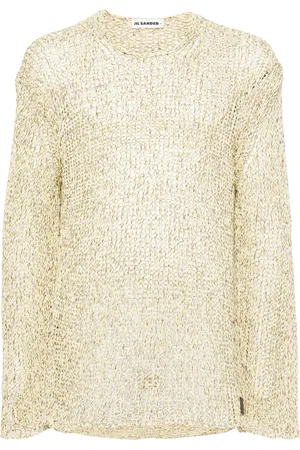 Jil Sander Open-knit appliqué-logo jumper
