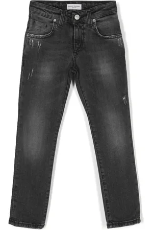 Paolo Pecora Logo-patch distressed jeans