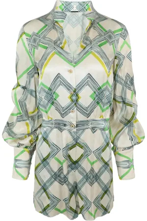 ALEXIS Ramsey geometric-print playsuit