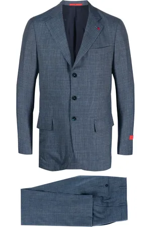 ISAIA Plaid-print single-breasted suit