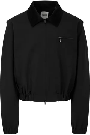Studio Tomboy Corduroy-collar zip-up jacket