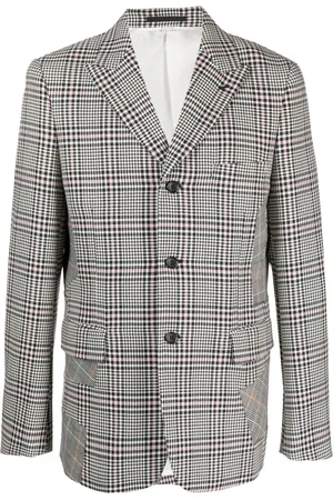 Comme des Garçons Patchwork detailing checked blazer