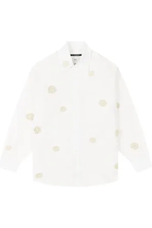 SONG FOR THE MUTE Daisy-embroidered " " shirt