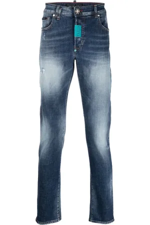Philipp Plein Logo-patch straight-leg jeans
