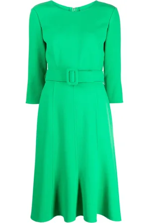 Oscar de la Renta Belted midi dress