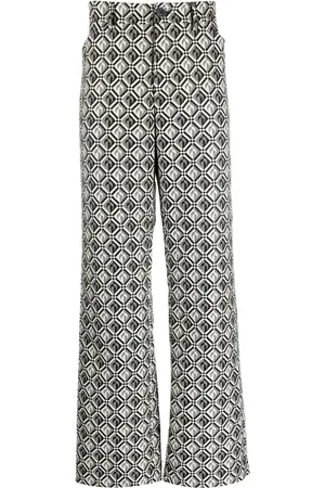 Marine Serre Moon Diamant straight-leg trousers