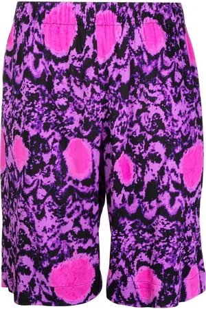 Edward Crutchley Abstract-pattern silk shorts