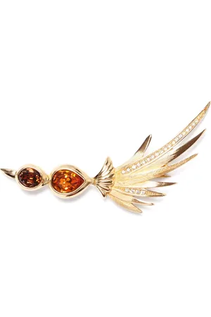 Dior 1990 rhinestone-embellished brooch