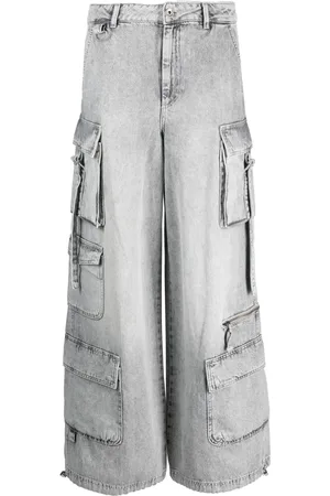 Patrizia Pepe High-waisted cotton cargo trousers