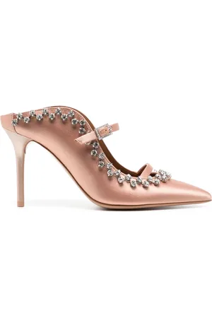 MALONE SOULIERS Gala 100mm crystal-embellished mules