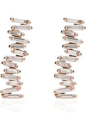 Suzanne Kalan 18kt rose gold Fireworks diamond earrings