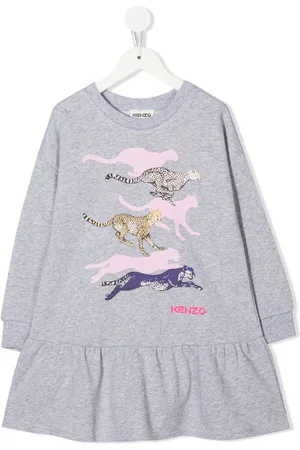 Kenzo TEEN logo ruffle jumper dress