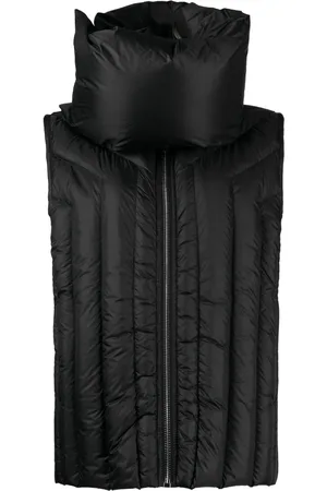 Rick Owens Funnel-neck quilted down gilet