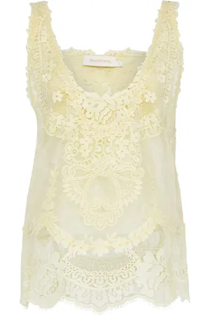 ZIMMERMANN Natura floral-lace tank top