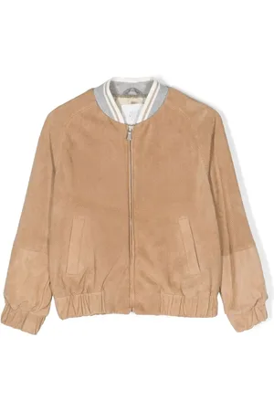 ELEVENTY Perforated leather bomber jacket